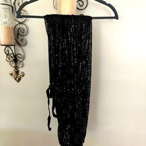 Black sequin joggers